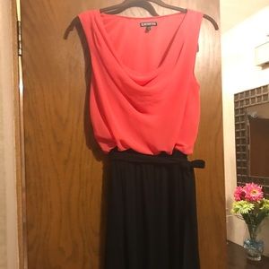 Express Multi Fabric Pink and Black Dress Size M